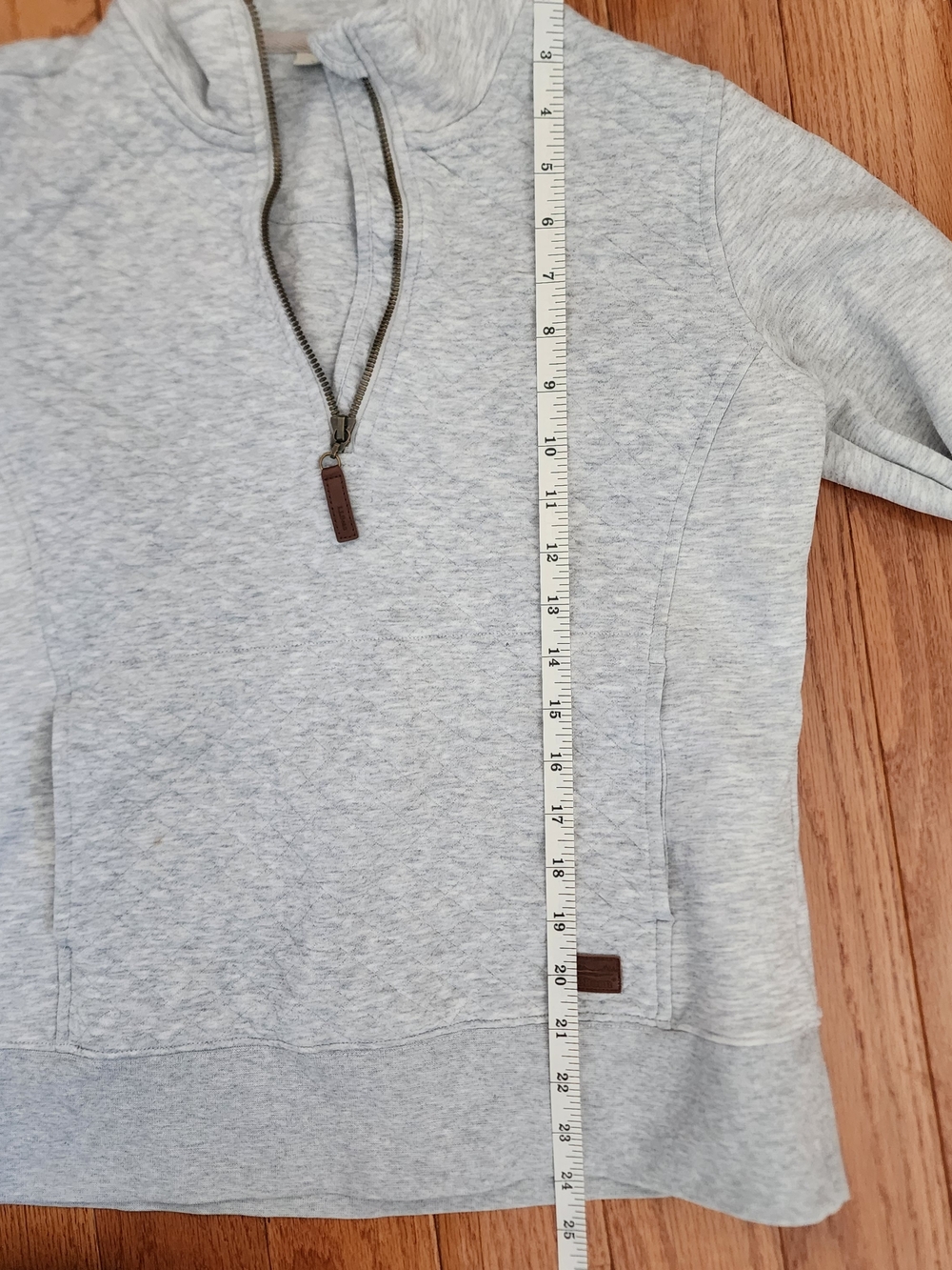 L.L. Bean Women’s Light Gray Quarter-Zip Pullover Sweater - Picture 4 of 6